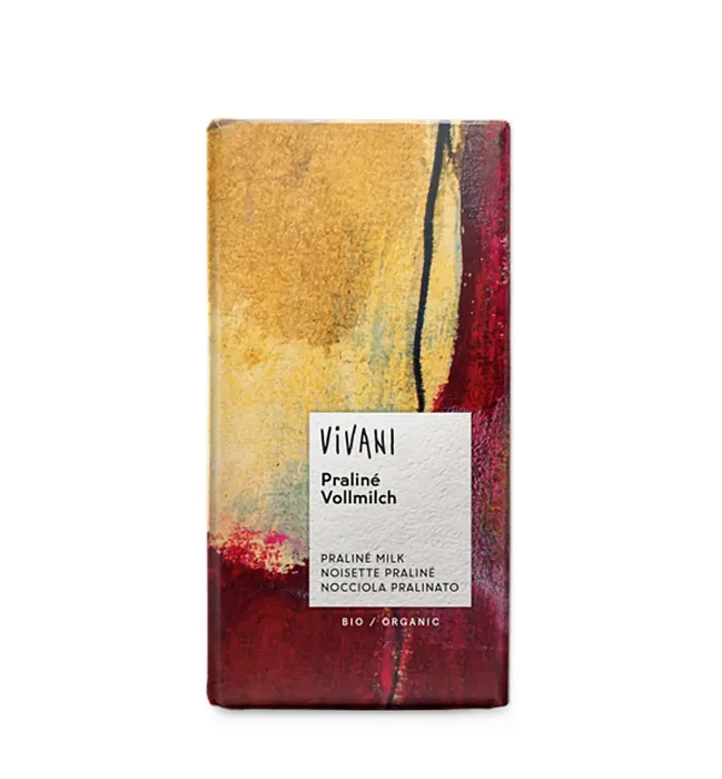 Čokoláda Vivani mléčná pralinková 100g BIO